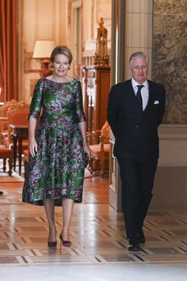 Koningin Mathilde bij de nieuwjaarsreceptie