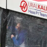 Het logo van Uralkali, dat twee jaar lang Haas sponsorde