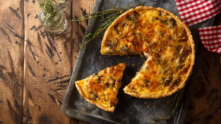 Homemade mushroom pie