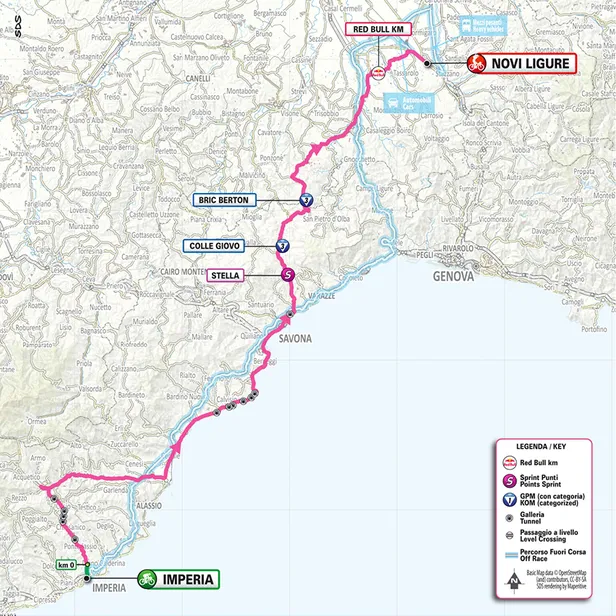 Map Giro 2026 etappe 12