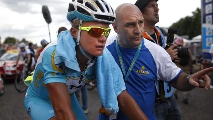 Knieblessure Vinokourov na dag van pure pech