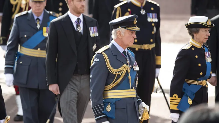 The coffin of Queen Elizabeth II is brought into Westminster Hall