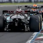 De F1-auto van Mercedes