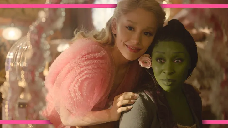 Headerbeeld Fabulous Friday Wicked. Foto van Ariana Grande en Cynthia Erivo in karakter als Glinda en Elphaba.