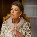 Prinses Caroline die staatsbezoek bijwoont in het Prinselijk Paleis