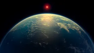 Illustratie van een bewoonbare planeet