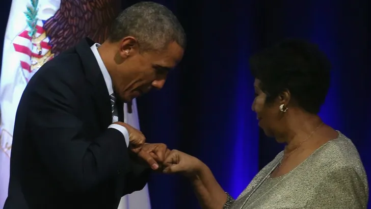 Obama in tranen door optreden Aretha Franklin
