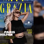 Paris Hilton op de cover van Grazia's Beauty Issue  Grazia
